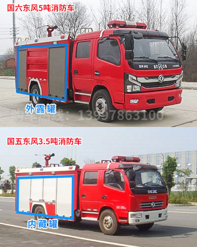 国六5吨消防车——东风5吨消防车，同类中容积最大的国六消防车