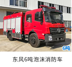 国六东风6吨泡沫消防车