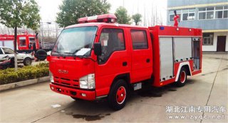 河南老客户在我厂再次订购二台五十铃2吨水罐消防车