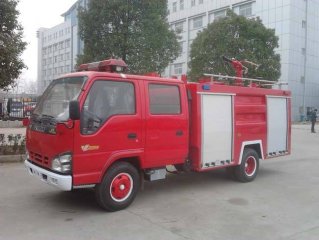 云南宣威电厂在我厂订购一辆五十铃3.5吨水罐消防车