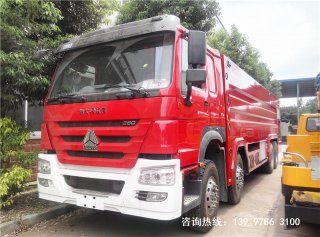 我公司研发的大型消防车——国五25吨泡沫消防车发往上海检测