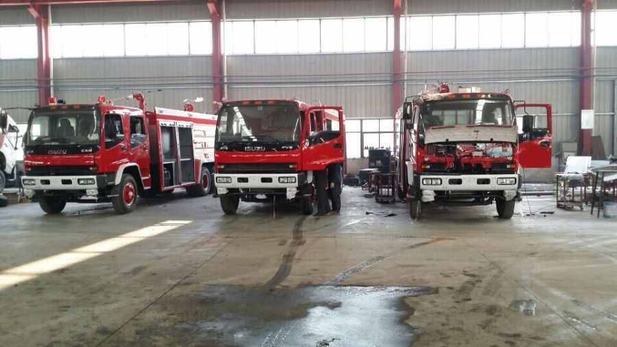 叙利亚客户订购的五十铃12吨消防车