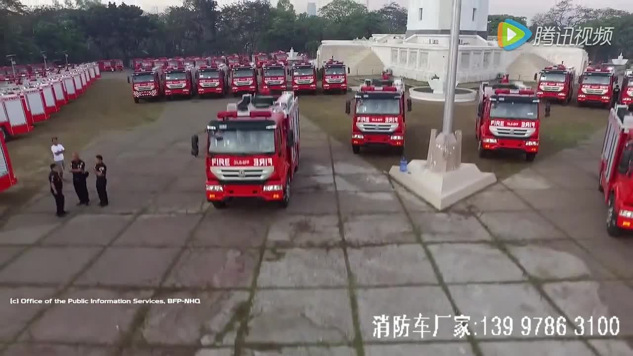 菲律宾在我公司采购的498辆消防车展示